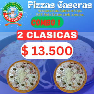 COMBO 1 - 2 PIZZAS CLÁSICA
