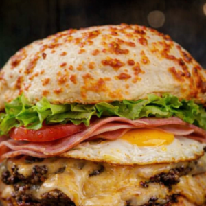 Hamburguesa Especial Doble Carne con Papas Fritas